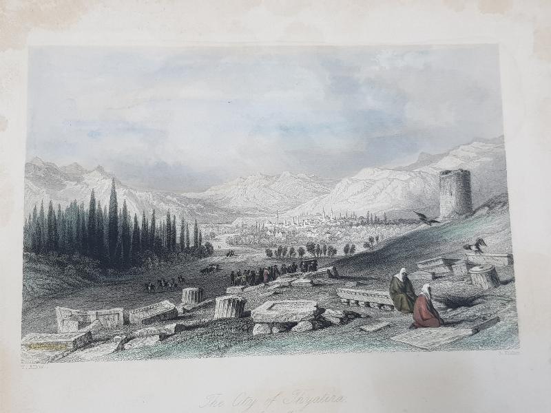 OSMANLI DÖNEMİ AKHİSAR THYATIRA ANTİK KENTİ GRAVÜRÜ