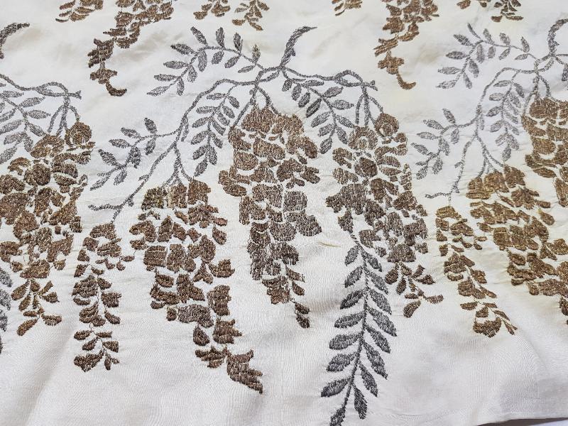 OSMANLI DÖNEMİ ALTIN VE GÜMÜŞ SIRMA İŞÇİLİKLİ İPEK YASTIK YÜZÜ