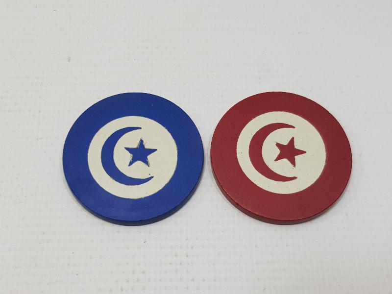 OSMANLI DÖNEMİ AY YILDIZLI BİR ÇİFT KUMARHANE JETONU