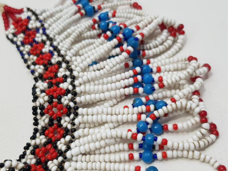 OSMANLI DÖNEMİ BALIKESİR YÖRESİ BONCUK İŞLEME KADIN ALINLIĞI