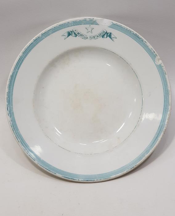 OSMANLI DÖNEMİ RUMCA YAZILI KPM MARKA PORSELEN TABAK