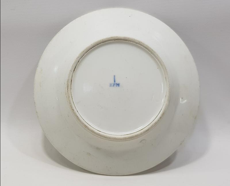 OSMANLI DÖNEMİ RUMCA YAZILI KPM MARKA PORSELEN TABAK