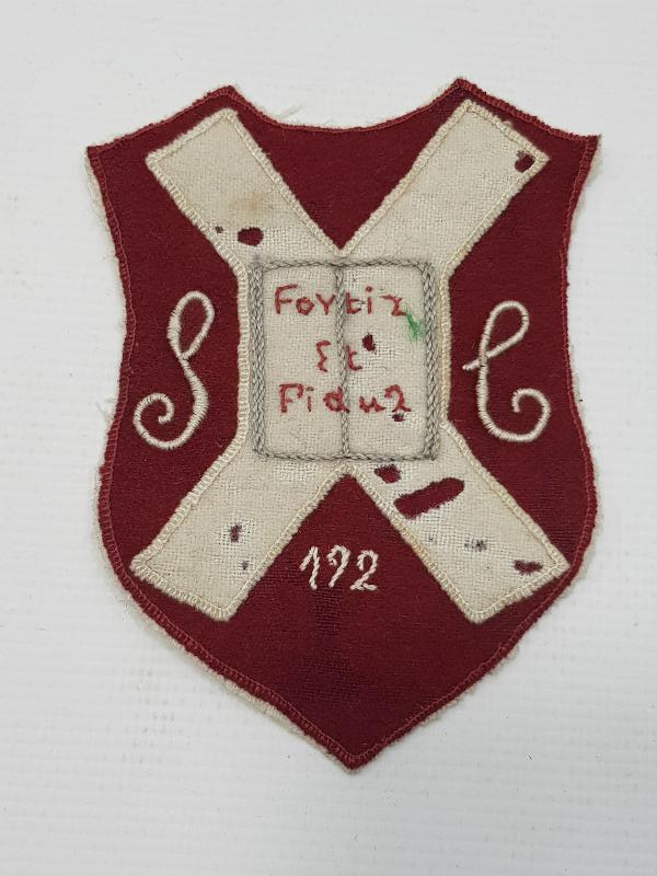 OSMANLI DÖNEMİ RUMCA YAZILI OKUL AMBLEMİ 