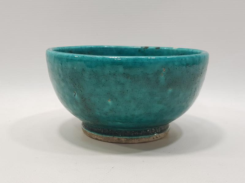 OSMANLI DÖNEMİ TURKUAZ RENKLİ NADİR KÜTAHYA KASE 