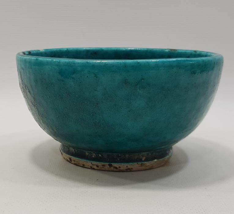 OSMANLI DÖNEMİ TURKUAZ RENKLİ NADİR KÜTAHYA KASE 