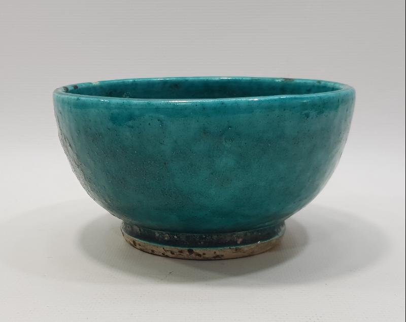 OSMANLI DÖNEMİ TURKUAZ RENKLİ NADİR KÜTAHYA KASE 