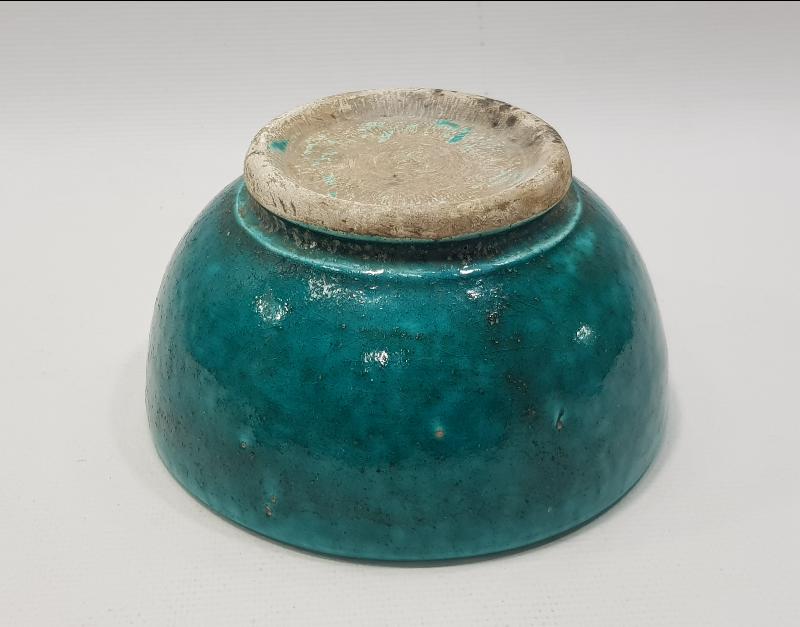 OSMANLI DÖNEMİ TURKUAZ RENKLİ NADİR KÜTAHYA KASE 
