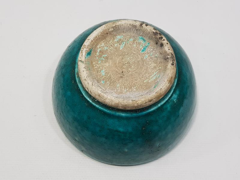 OSMANLI DÖNEMİ TURKUAZ RENKLİ NADİR KÜTAHYA KASE 