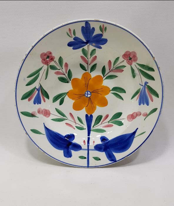 OSMANLI PAZARI İÇİN YAPILMIŞ ÇİÇEKLİ PORSELEN TABAK 