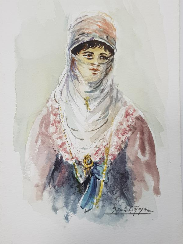 RESSAM ŞÜKRÜ ÇAĞLAYAN SULU BOYA RESİM