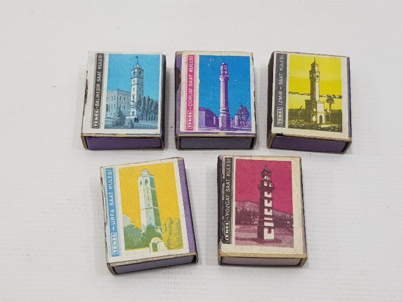 SAAT KULELERİ TEMALI 5 ADET KİBRİT KUTUSU