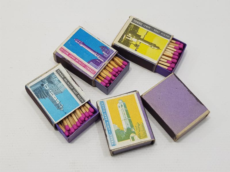 SAAT KULELERİ TEMALI 5 ADET KİBRİT KUTUSU