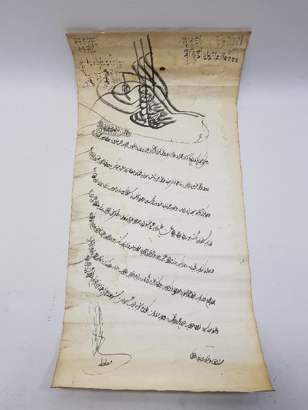 SULTAN 2. MAHMUD TUĞRALI EL ÇEKME BERAT 