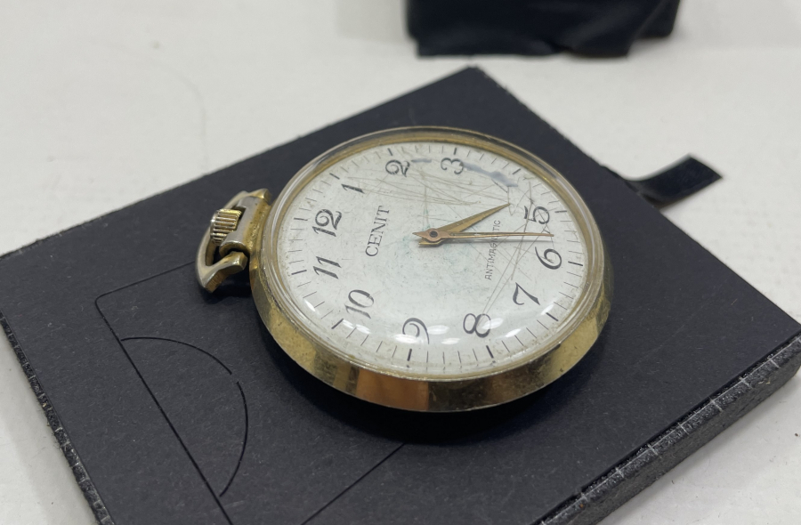 CENİT MARKA KURMALI ANTİKA CEP SAATİ