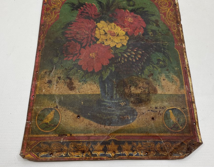 DERBEKYAN USTA YAPIMI OSMANLI DÖNEMİ TENEKE SANDIK PARÇASI