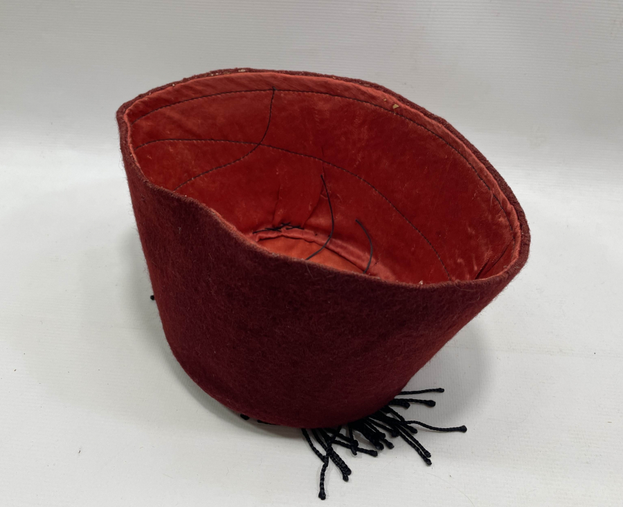 İÇİ İPEK DIŞI ÇUHADAN MAMUL OSMANLI DÖNEMİ NADİR HAMİDİ TİPİ FES