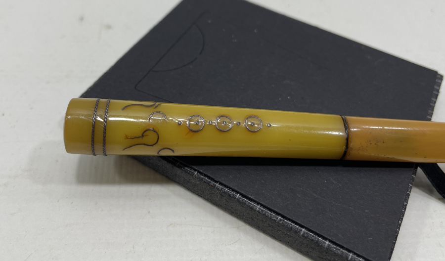 OSMANLI DÖNEMİ GÜMÜŞ ÇAKMA İŞÇİLİKLİ AFYON İŞİ SİGARA AĞIZLIĞI