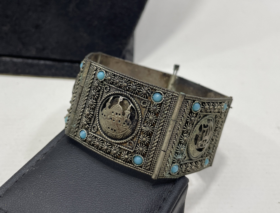 OSMANLI DÖNEMİ ÖZEL YAPIM NADİR GÜMÜŞ BİLEKLİK