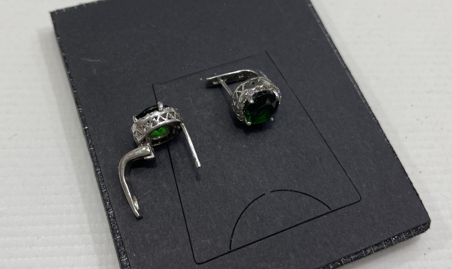 ÜZERİ DOĞAL TAŞLI GÜMÜŞ KOLYE KÜPE TAKIMI