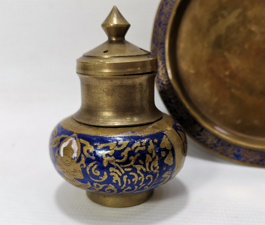 ÜZERİ MİNELİ ANTİKA YAZI TAKIMI