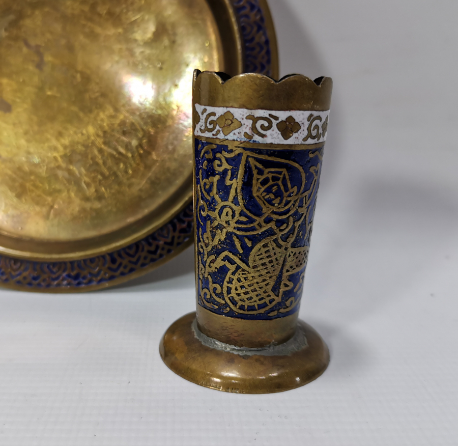 ÜZERİ MİNELİ ANTİKA YAZI TAKIMI