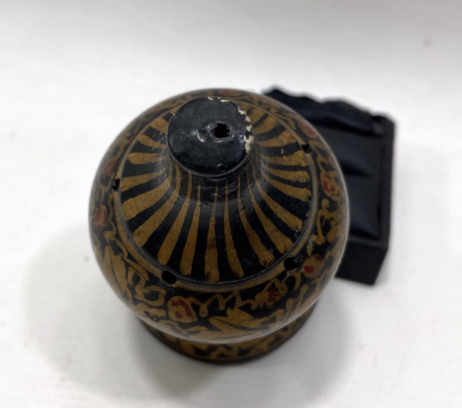 OSMANLI DÖNEMİ ALTIN VARAKLI EL BOYAMA PAPİER MACHE OBJE