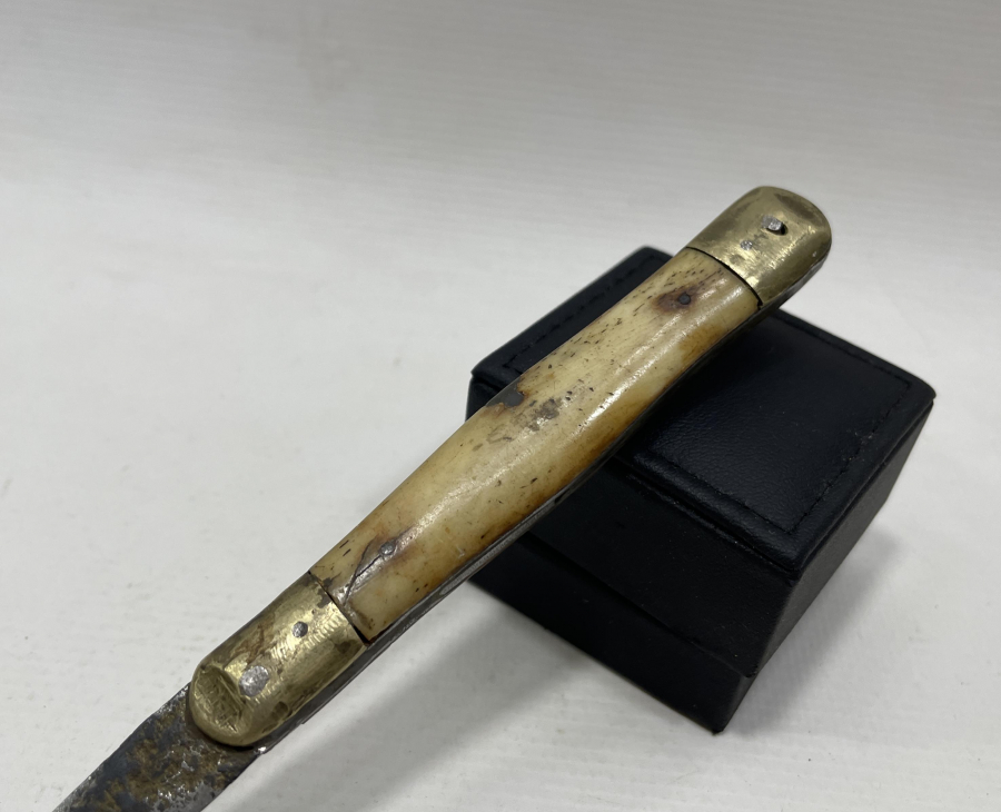 OSMANLI DÖNEMİ ÇERKES İŞİ KEMİK SAPLI NADİR ÇİZME KAMASI