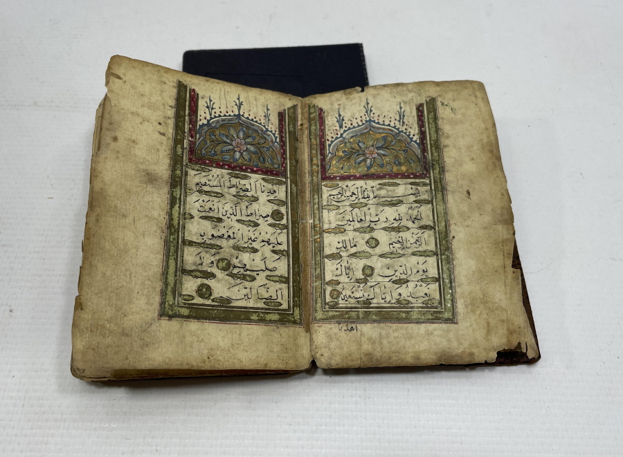 OSMANLI DÖNEMİ EL YAZMA TEZHİPLİ ENAM-I ŞERİF