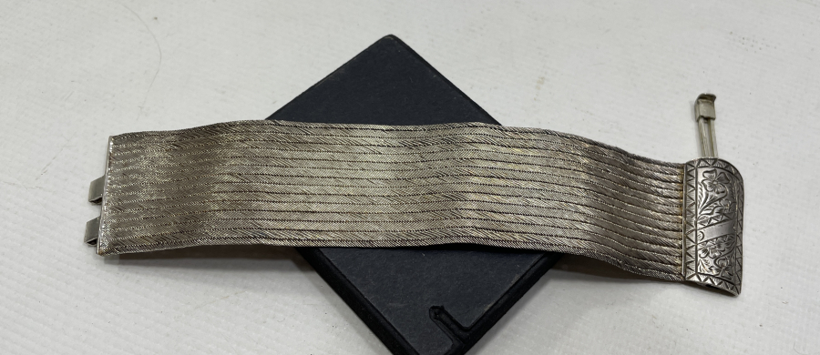 TRABZON İŞİ HASIR ÖRME ÖZEL YAPIM GÜMÜŞ BİLEZİK