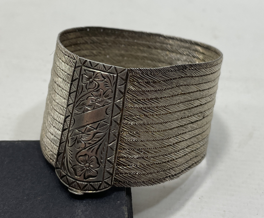 TRABZON İŞİ HASIR ÖRME ÖZEL YAPIM GÜMÜŞ BİLEZİK