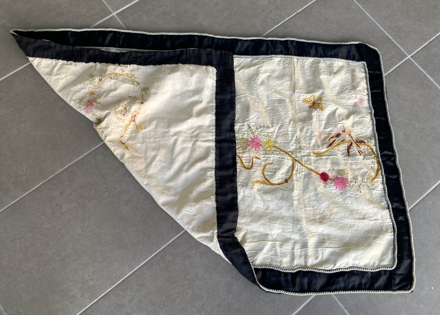 OSMANLI DÖNEMİ LEVANTEN İŞİ NADİR İPEK PANO