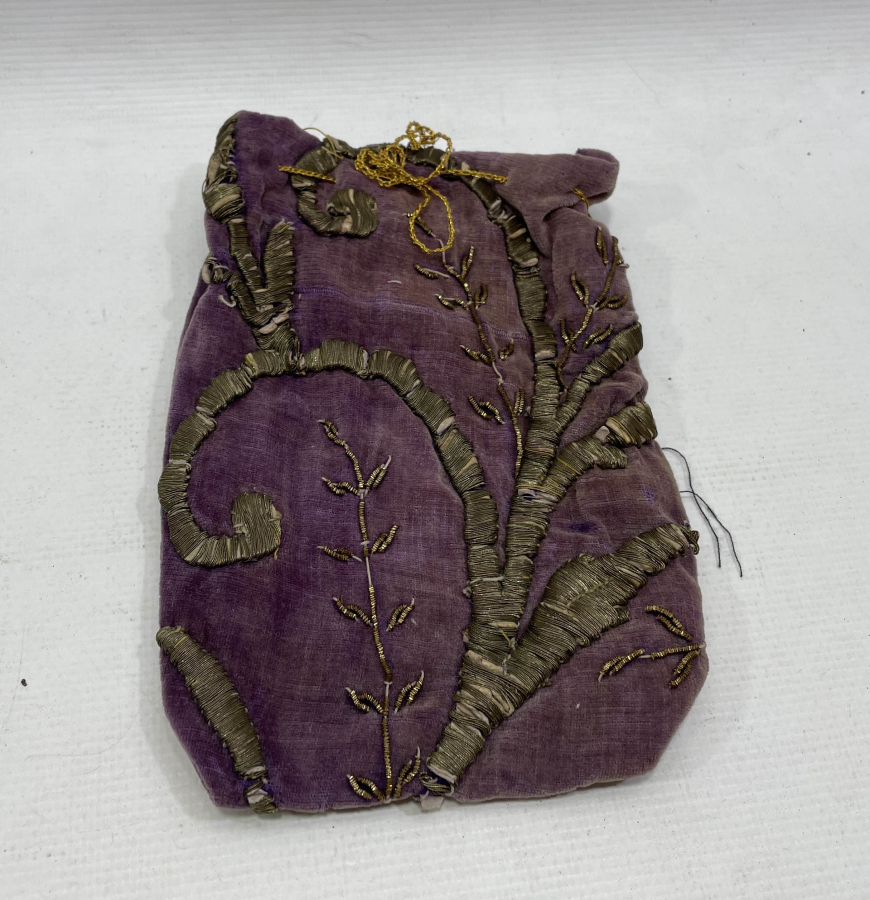 OSMANLI DÖNEMİ SIRMA İŞÇİLİKLİ KESE