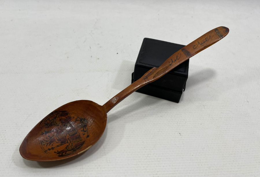 ÜZERİ OSMANLICA YAZILI OSMANLI DÖNEMİ NADİR TAHTA KAŞIK