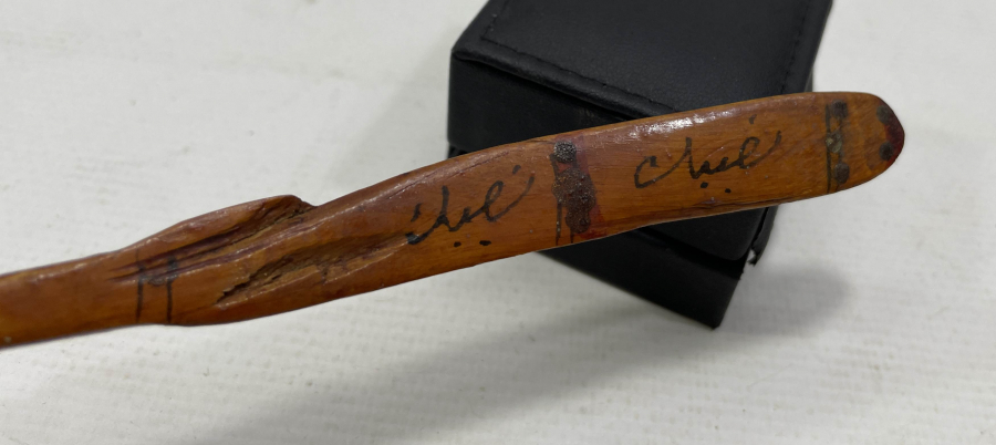 ÜZERİ OSMANLICA YAZILI OSMANLI DÖNEMİ NADİR TAHTA KAŞIK