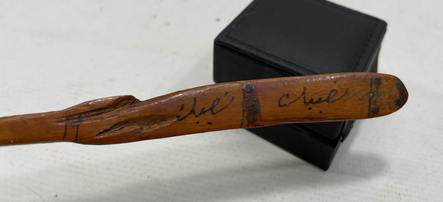 ÜZERİ OSMANLICA YAZILI OSMANLI DÖNEMİ NADİR TAHTA KAŞIK