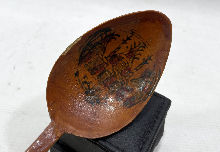 ÜZERİ OSMANLICA YAZILI OSMANLI DÖNEMİ NADİR TAHTA KAŞIK