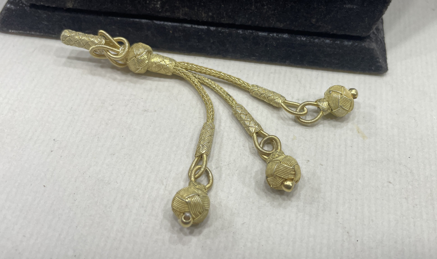 EL YAPIMI GÜMÜŞ ÜZERİ ALTIN KAPLAMA TRABZON İŞİ KAZAZ TESPİH PÜSKÜLÜ