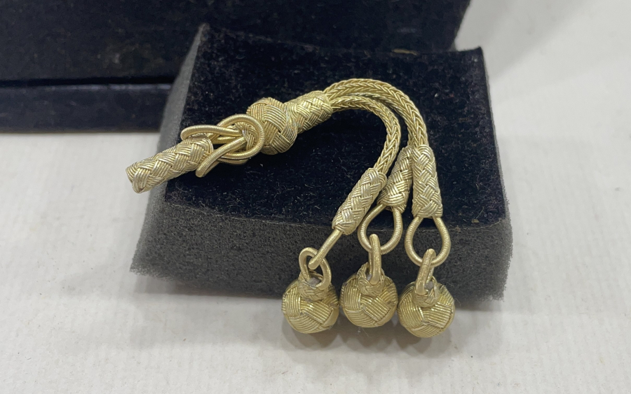 EL YAPIMI GÜMÜŞ ÜZERİ ALTIN KAPLAMA TRABZON İŞİ KAZAZ TESPİH PÜSKÜLÜ