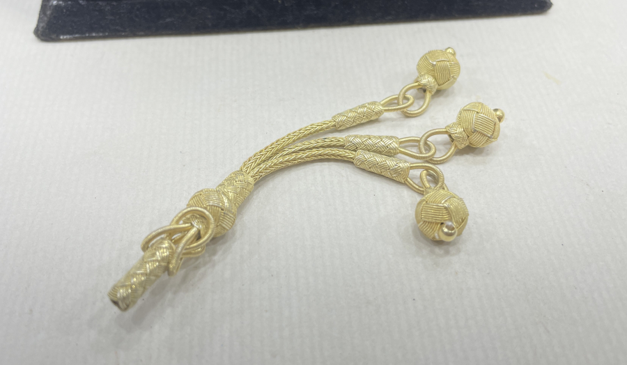 EL YAPIMI GÜMÜŞ ÜZERİ ALTIN KAPLAMA TRABZON İŞİ KAZAZ TESPİH PÜSKÜLÜ