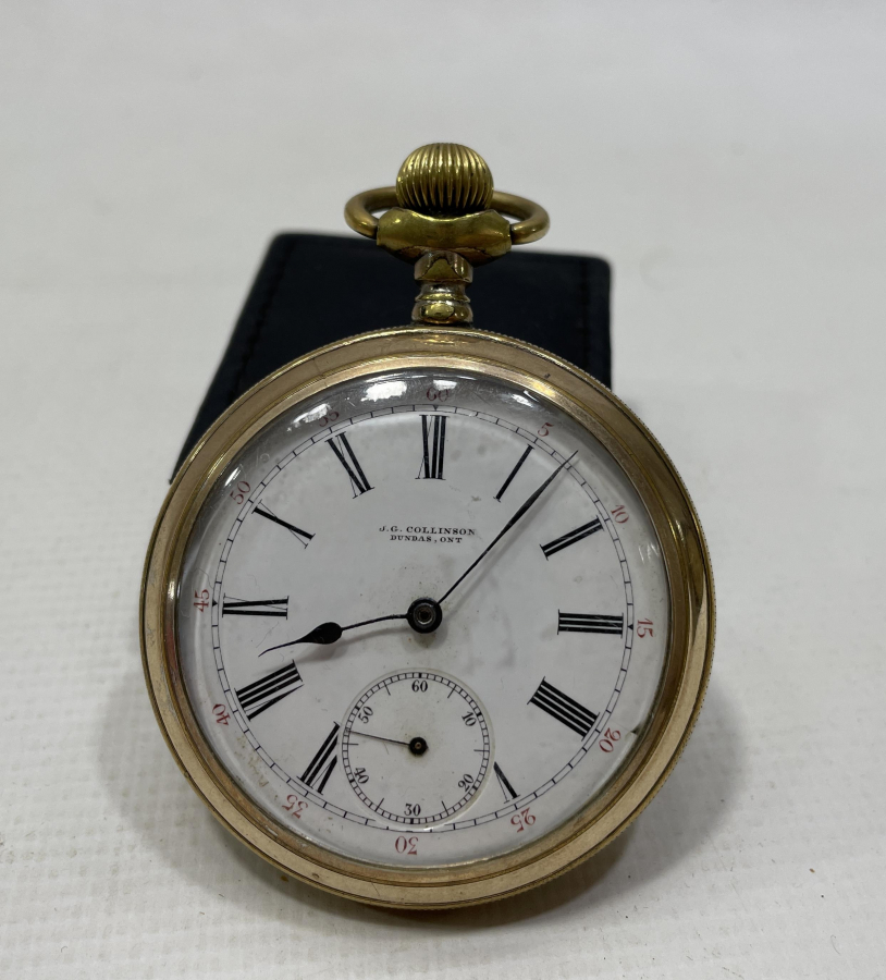 KURMALI ALTIN KAPLAMA İNGİLİZ CEP SAATİ