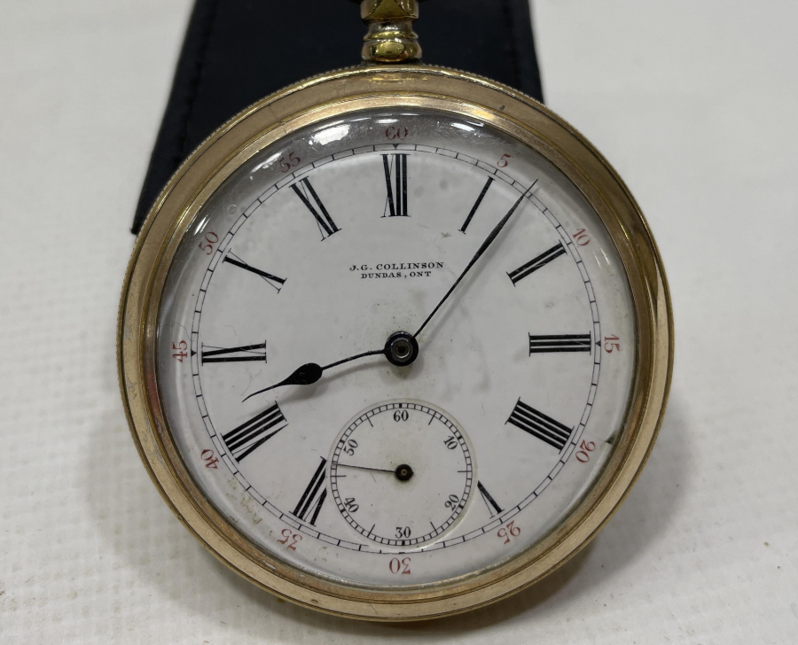 KURMALI ALTIN KAPLAMA İNGİLİZ CEP SAATİ