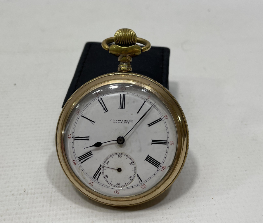 KURMALI ALTIN KAPLAMA İNGİLİZ CEP SAATİ