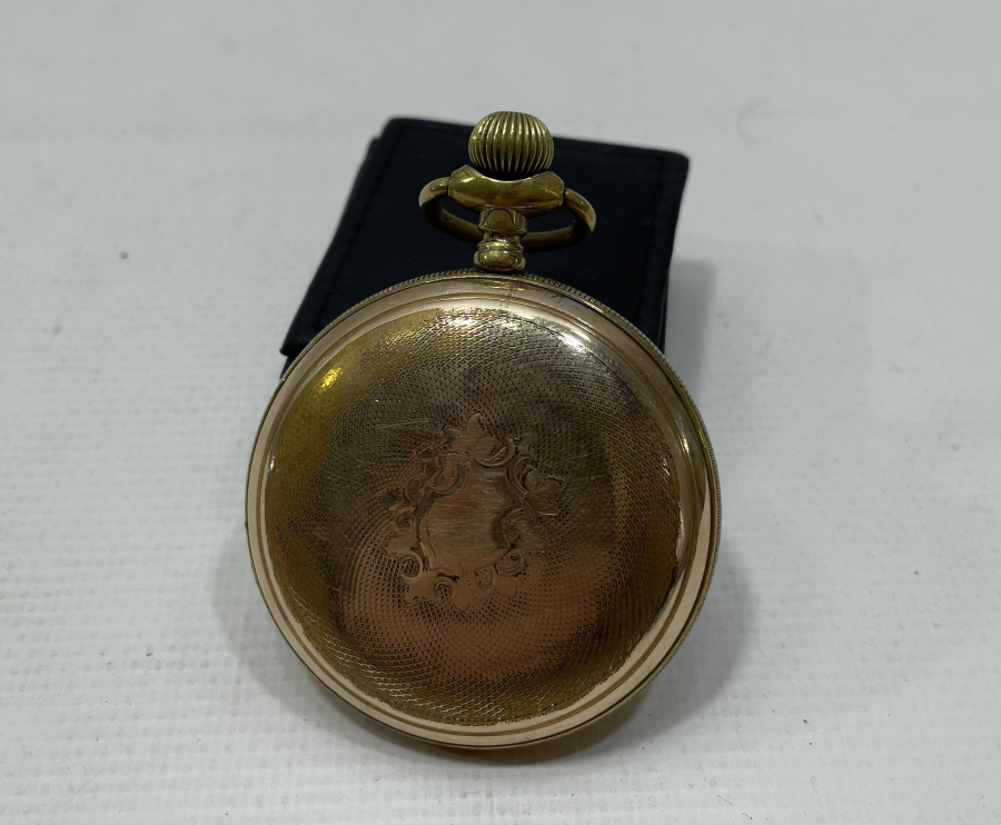 KURMALI ALTIN KAPLAMA İNGİLİZ CEP SAATİ