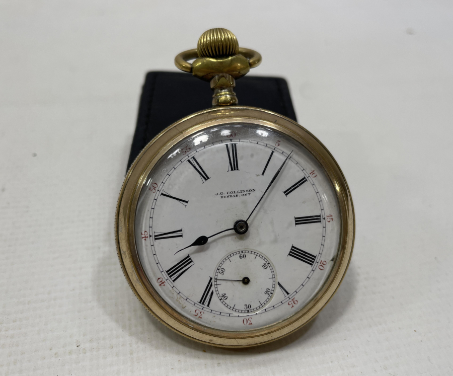 KURMALI ALTIN KAPLAMA İNGİLİZ CEP SAATİ