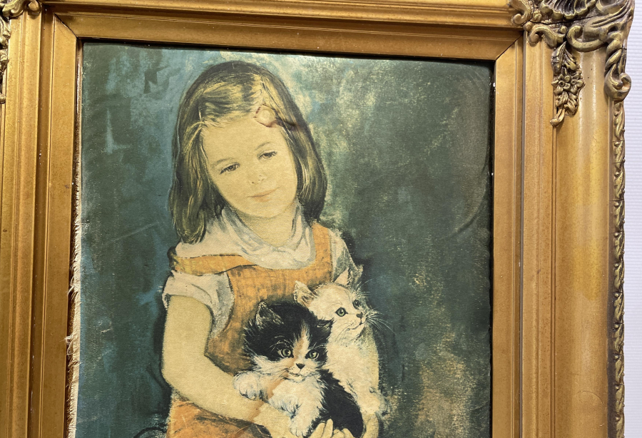 ORJİNAL AHŞAP ÇERÇEVESİNDE İPEK PANO