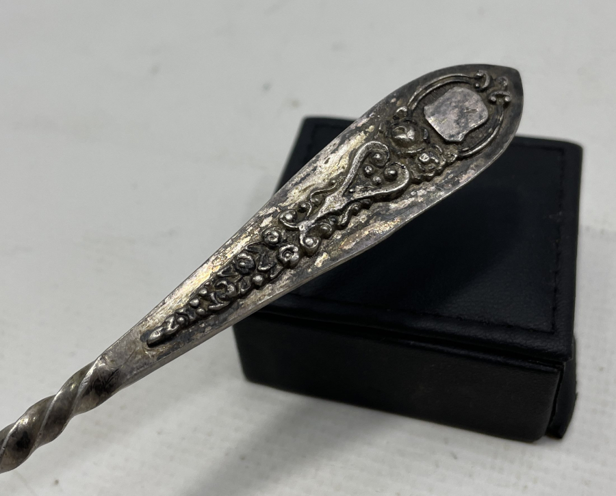 OSMANLI DÖNEMİ YAHUDİ USTA YAPIMI İZMİR İŞİ GÜMÜŞ KAŞIK