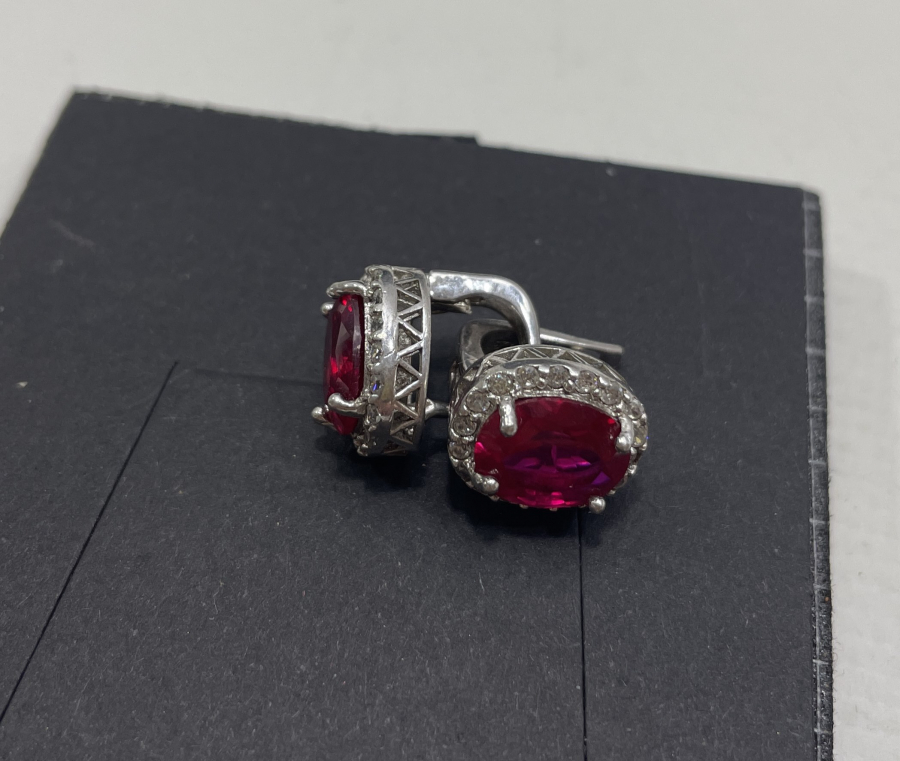 MARGAZİT TAŞLI GÜMÜŞ KÜPE