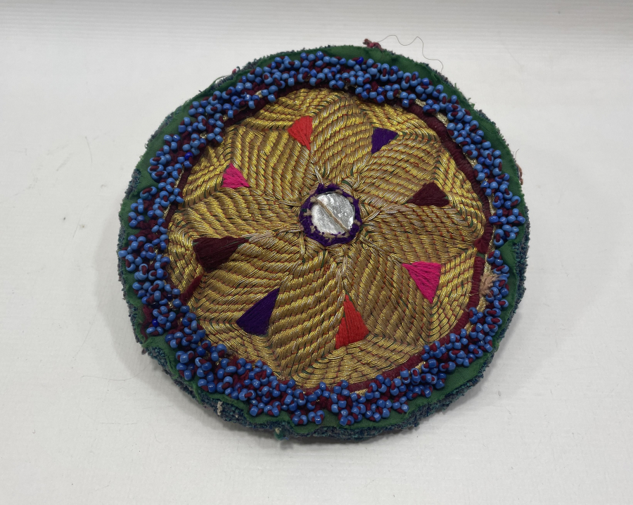 OSMANLI DÖNEMİ OPAL BONCUKLU VE SIRMA İŞÇİLİKLİ TEPELİK