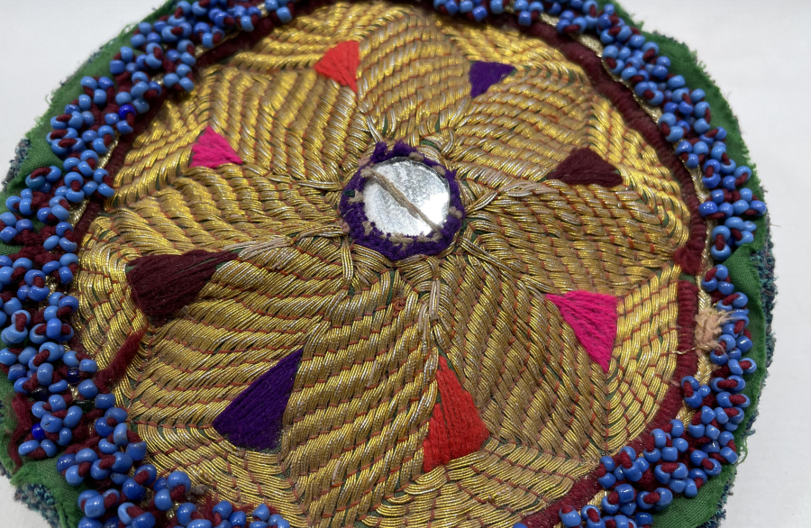 OSMANLI DÖNEMİ OPAL BONCUKLU VE SIRMA İŞÇİLİKLİ TEPELİK