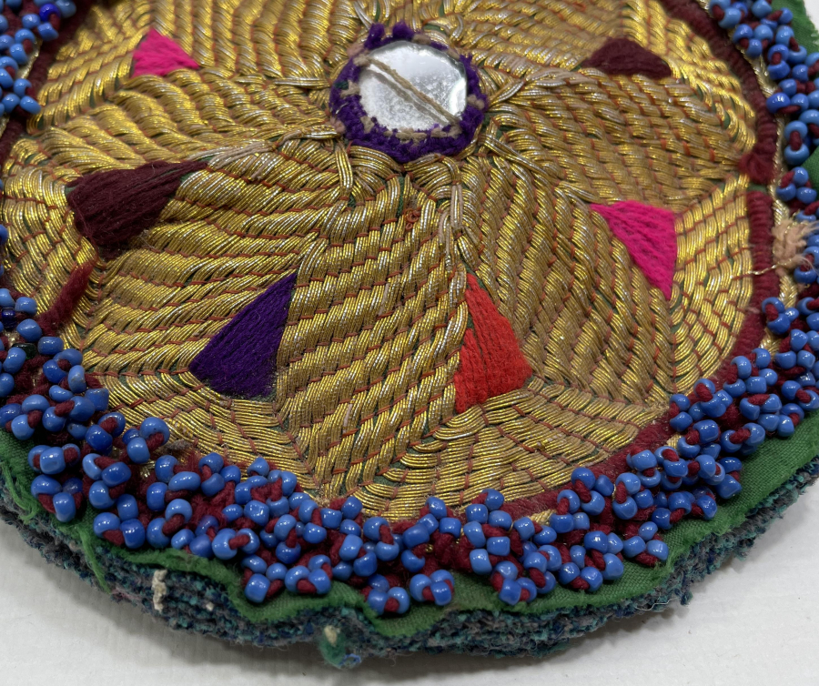 OSMANLI DÖNEMİ OPAL BONCUKLU VE SIRMA İŞÇİLİKLİ TEPELİK